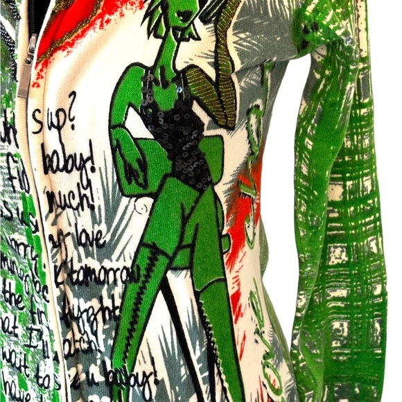 For Dolls Only by Rags Graphic Cardigan Sweater - Picture 7 of 8